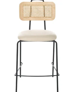 Sæt med 2 barstole ADELANTO Lys Beige