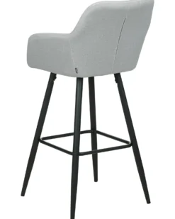 Sæt med 2 barstole CASMALIA Velour Lysegrå