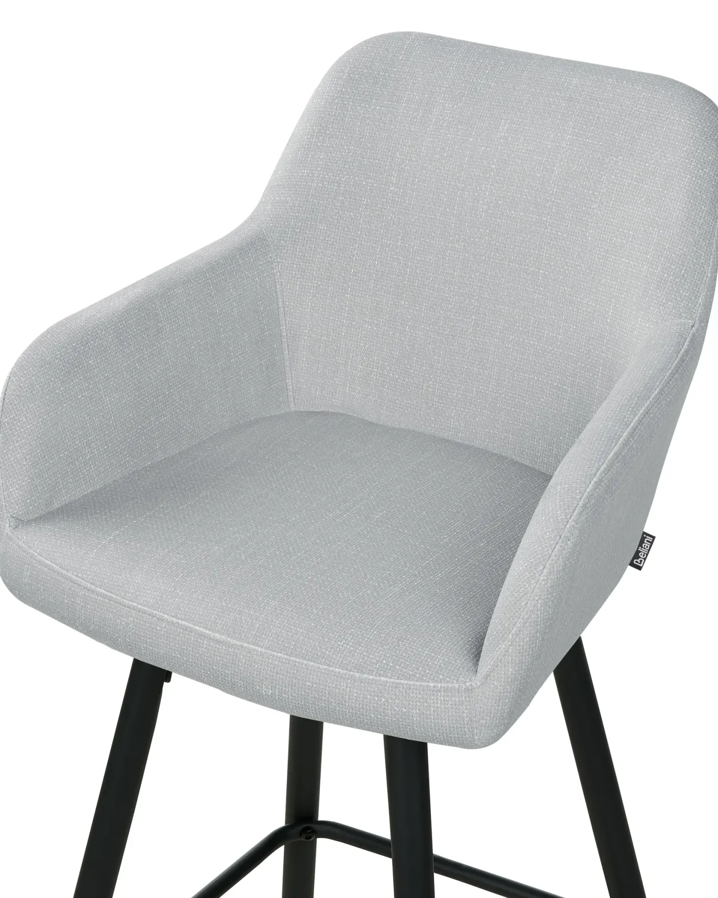 Sæt med 2 barstole CASMALIA Velour Lysegrå