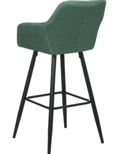 Sæt med 2 barstole CASMALIA Velour Mørkegrøn