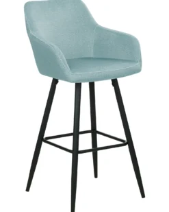 Sæt med 2 barstole CASMALIA Velour Himmelblå