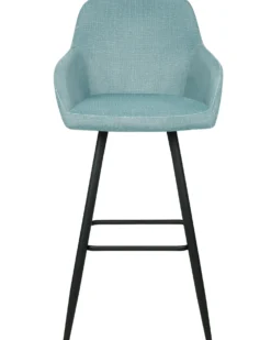 Sæt med 2 barstole CASMALIA Velour Himmelblå