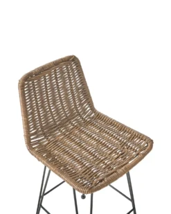 Sæt med 2 barstole CASSITA Rattan Brun