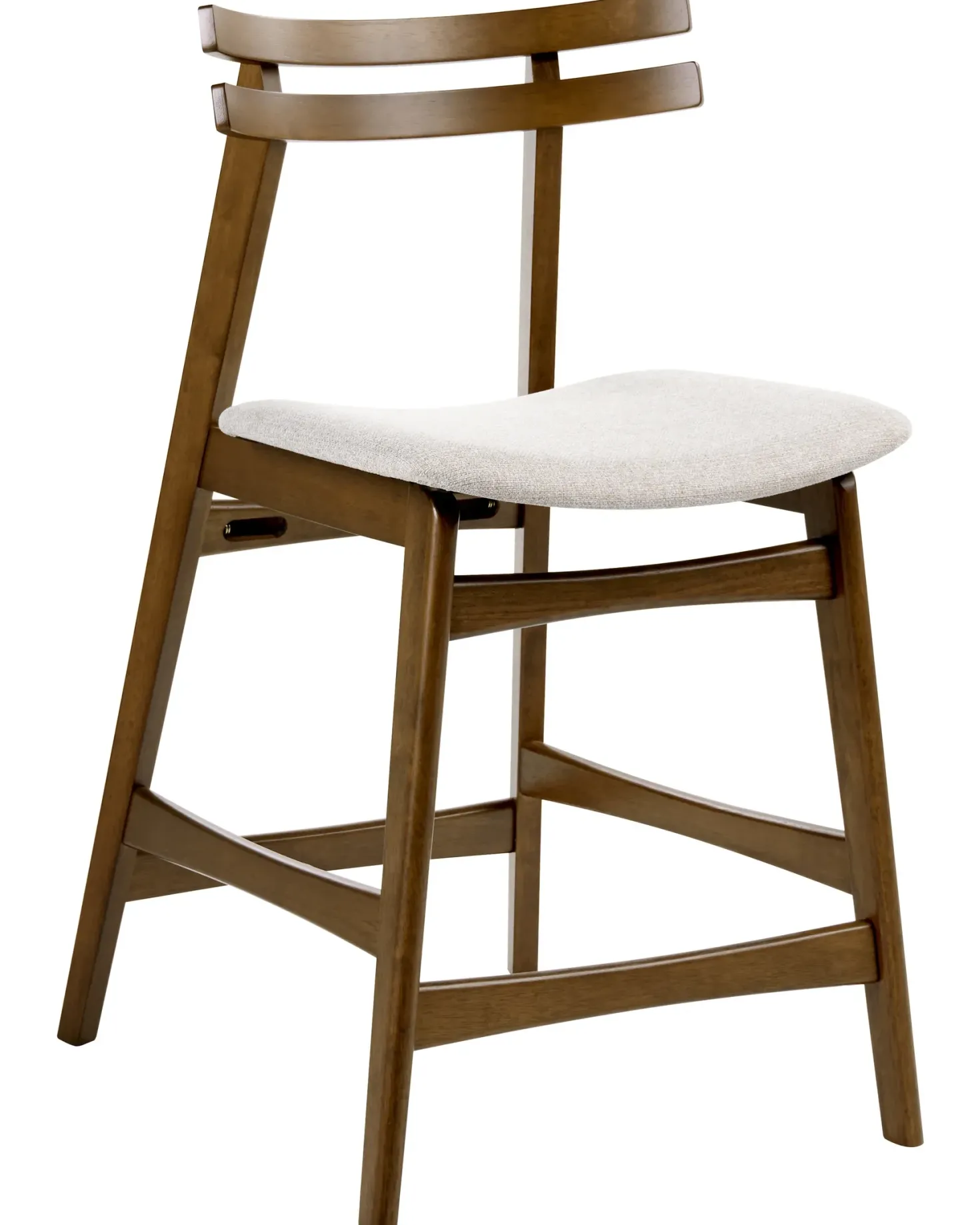 Sæt med 2 barstole CYNTHIANA Træ Brun/lys beige
