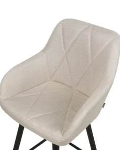Sæt med 2 barstole DARIEN Lys Beige