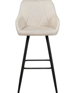 Sæt med 2 barstole DARIEN Lys Beige