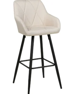 Sæt med 2 barstole DARIEN Lys Beige