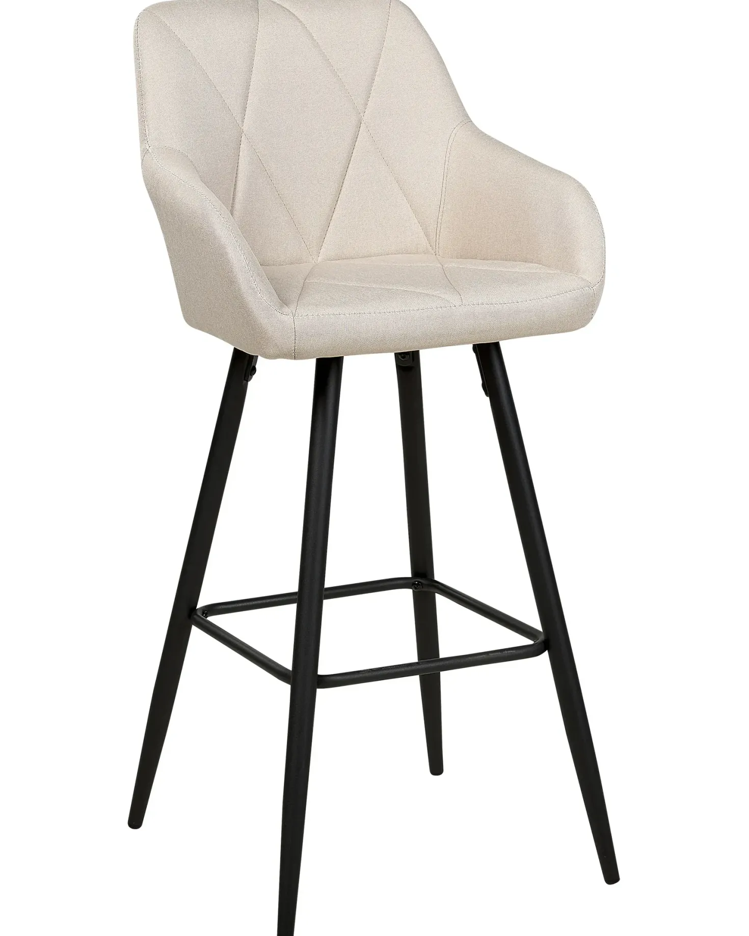 Sæt med 2 barstole DARIEN Lys Beige