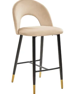 Sæt med 2 barstole FALTON Velour Beige