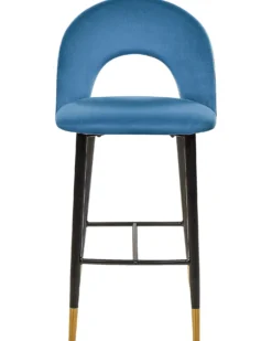 Sæt med 2 barstole FALTON Velour Blå