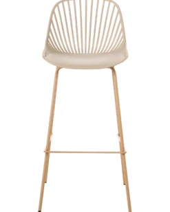 Sæt med 4 barstole KLEVE Beige