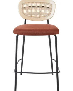 Sæt med 2 barstole MAYETTA Rattan Orange
