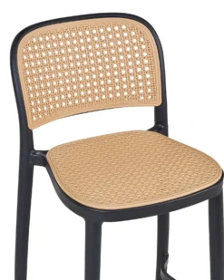 Sæt med 4 barstole PLOSE Syntetisk materiale Beige