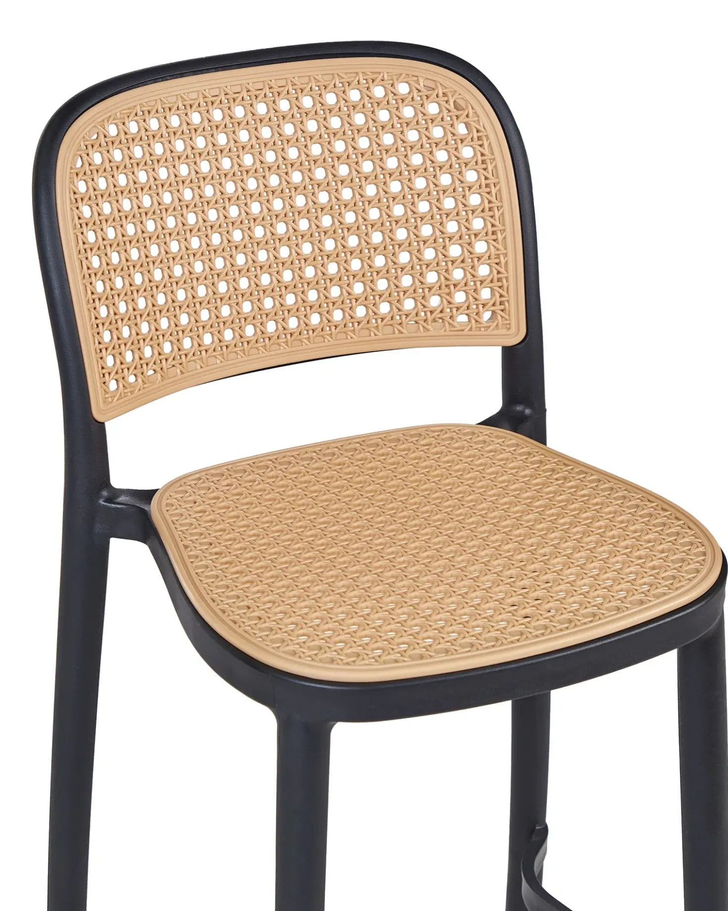Sæt med 4 barstole PLOSE Syntetisk materiale Beige