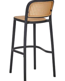 Sæt med 4 barstole PLOSE Syntetisk materiale Beige