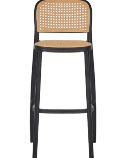 Sæt med 4 barstole PLOSE Syntetisk materiale Beige