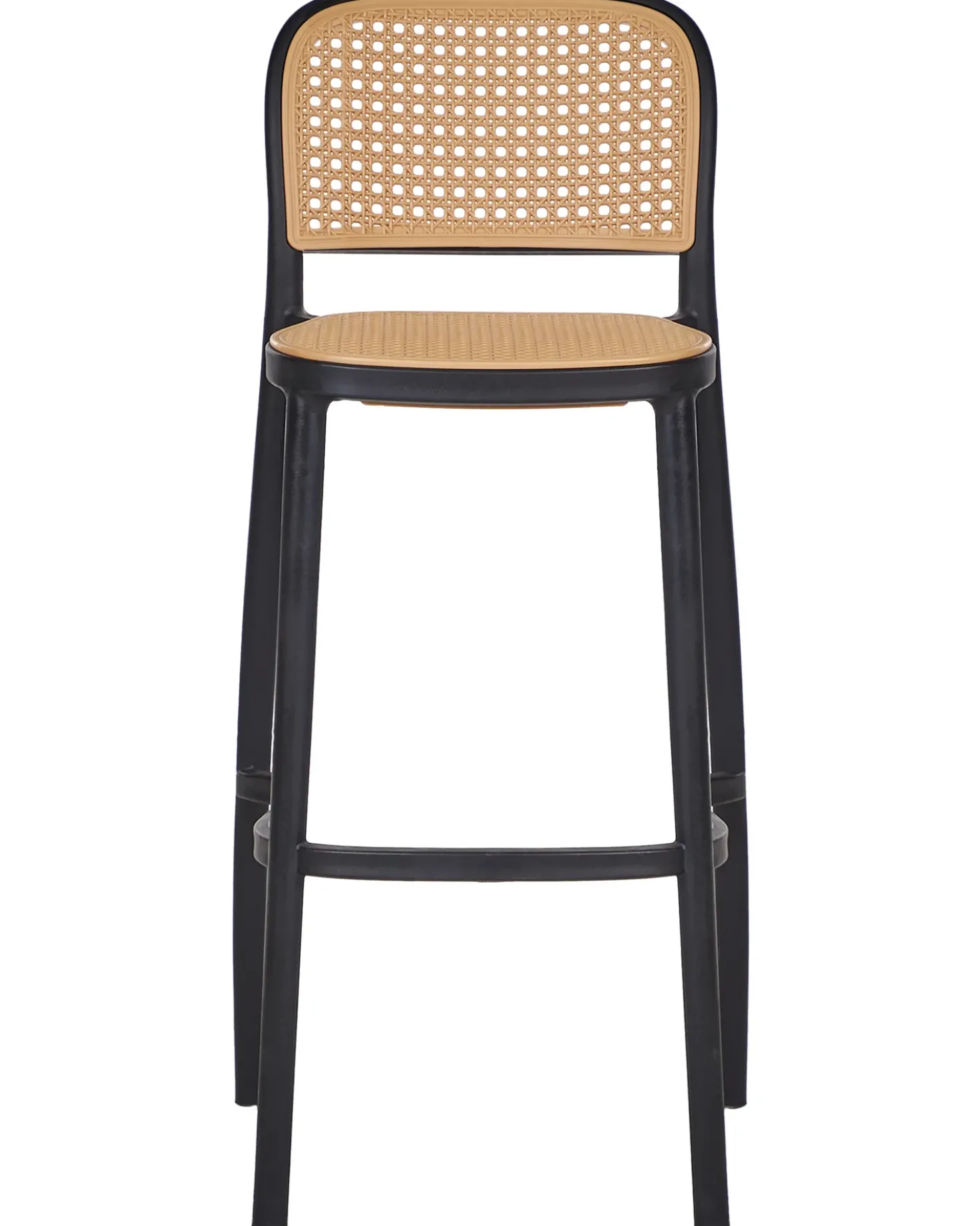 Sæt med 4 barstole PLOSE Syntetisk materiale Beige