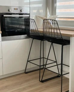 Sæt med 2 barstole PRESTON Metal Sort
