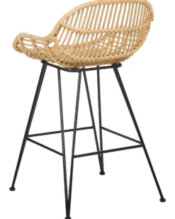Sæt med 2 barstole TERRELL Rattan Naturlig