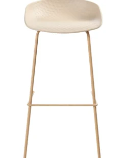 Sæt med 4 barstole VENLO Beige