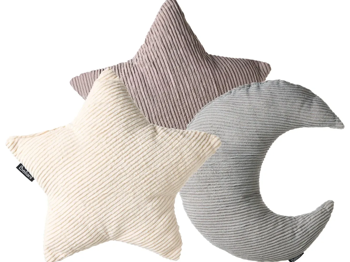 Sæt med 3 dekorative puder LUNA Fløjl 35 x 30 cm 35 x 35 cm Multifarvet Ensfarvet