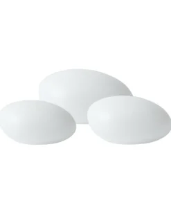 Sæt med 3 dekorative udendørs LED-lamper FARALLON Med fjernbetjening Hvid