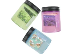 Sæt med 3 duftlys FRUITY BLOOM Soja voks Fresh notes Blomster noter