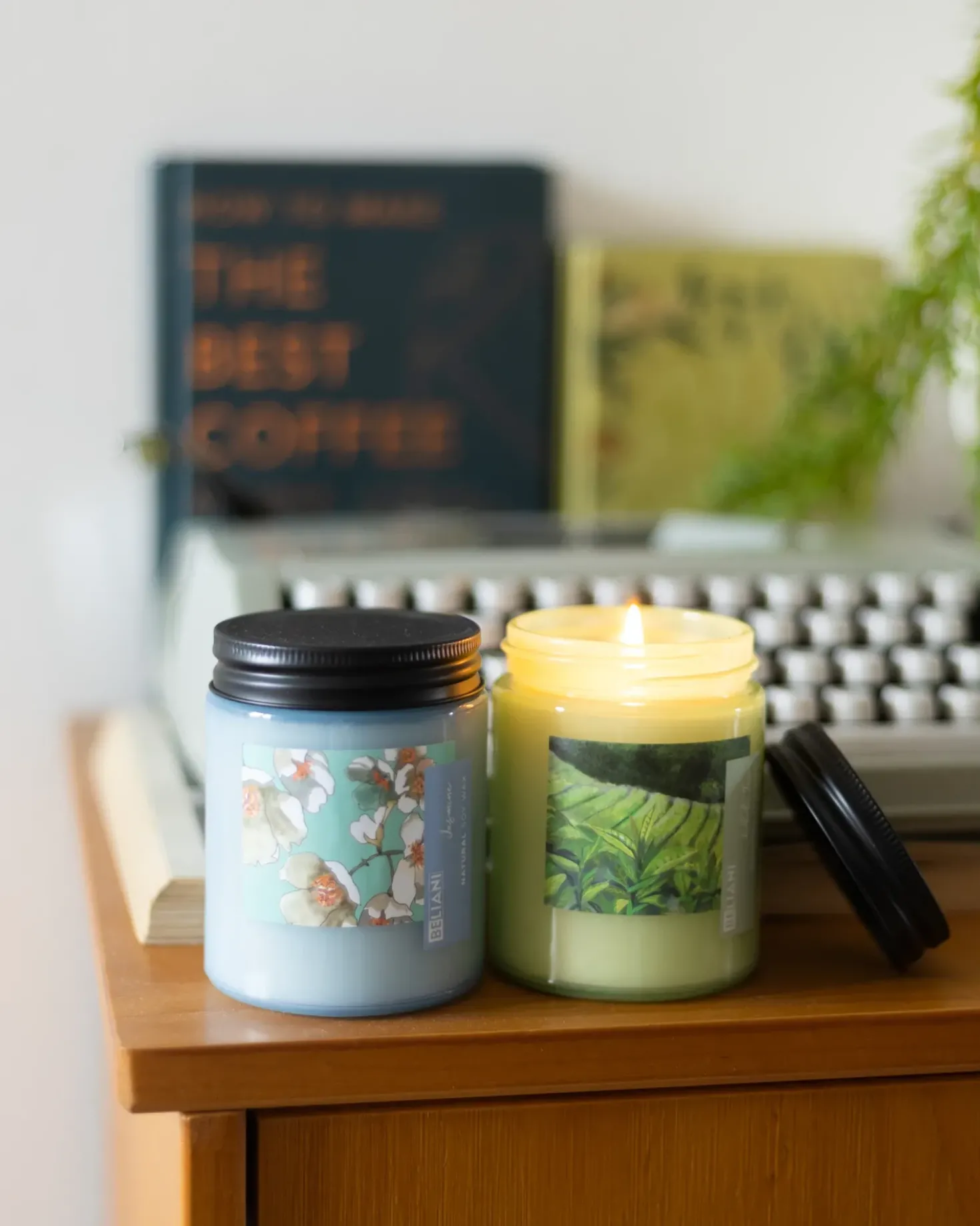 Sæt med 3 duftlys FRUITY BLOOM Soja voks Fresh notes Blomster noter