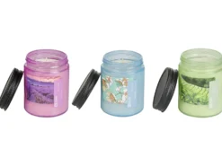 Sæt med 3 duftlys FRUITY BLOOM Soja voks Fresh notes Blomster noter