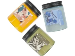 Sæt med 3 duftlys FRUITY BLOOM Soja voks Fresh notes Blomster noter