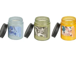 Sæt med 3 duftlys FRUITY BLOOM Soja voks Fresh notes Blomster noter