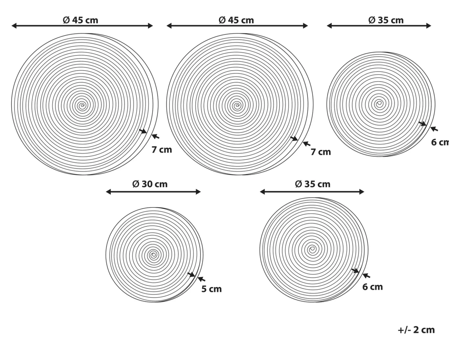 Sæt med hængende dekorationer SONLA Søgræs 45/35/30 cm Multifarvet