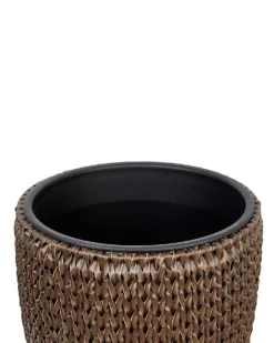 Sæt med 2 plantekrukker BERBERIS 34/45 cm Mørkebrun PE-rattan