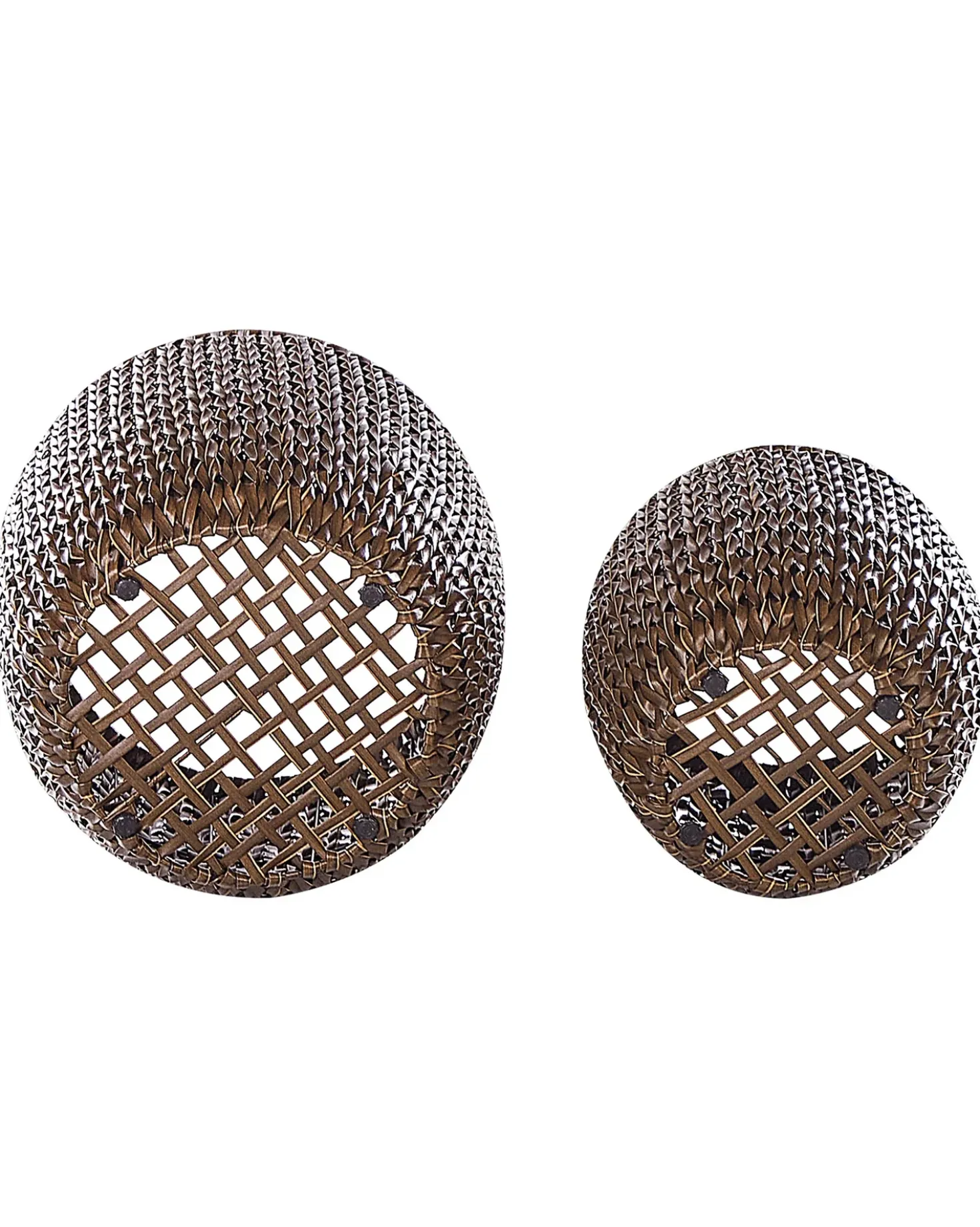 Sæt med 2 plantekrukker BERBERIS 34/45 cm Mørkebrun PE-rattan