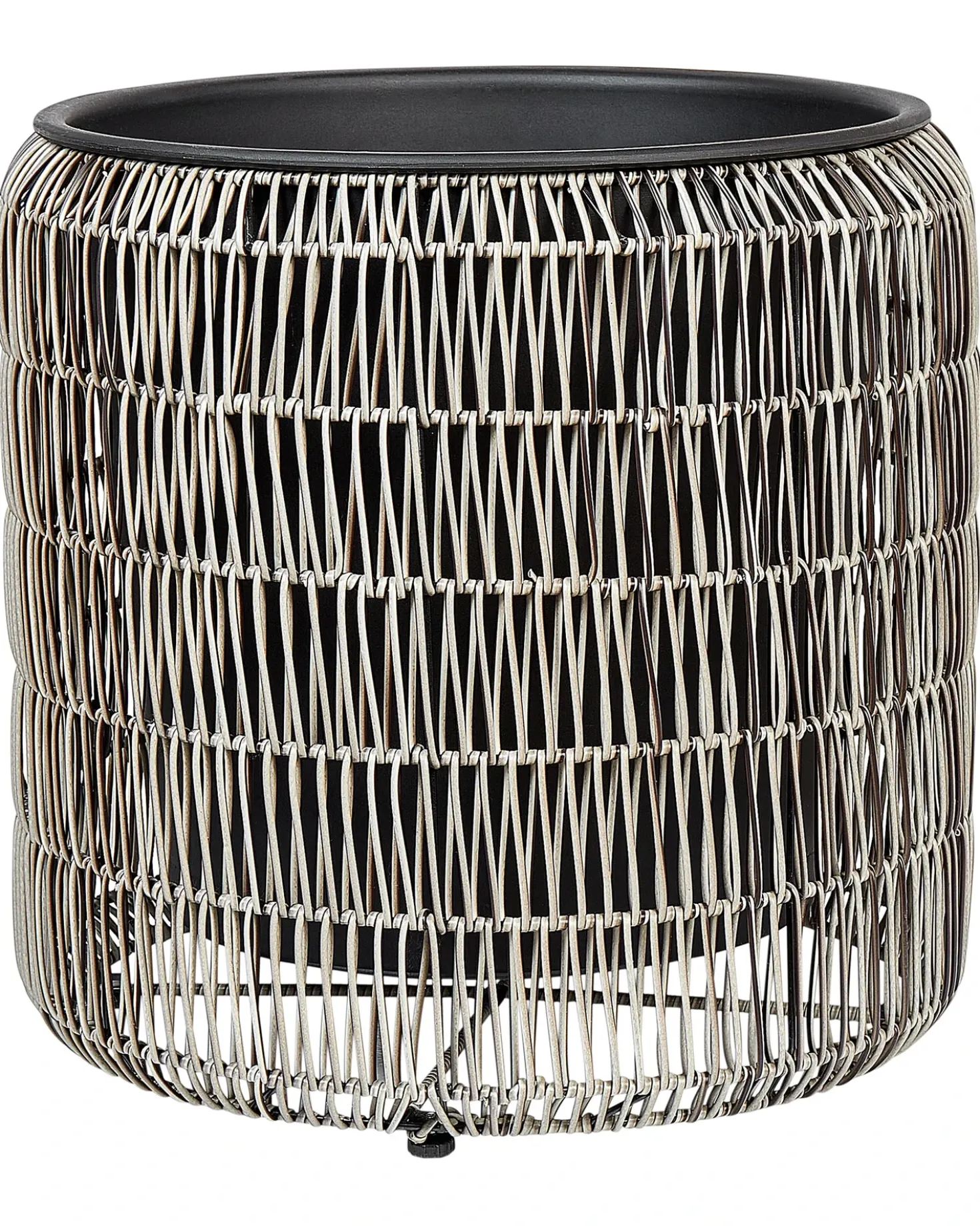 Sæt med 2 plantekrukker BRODIEA 26/45 cm Lysebrun PE-rattan