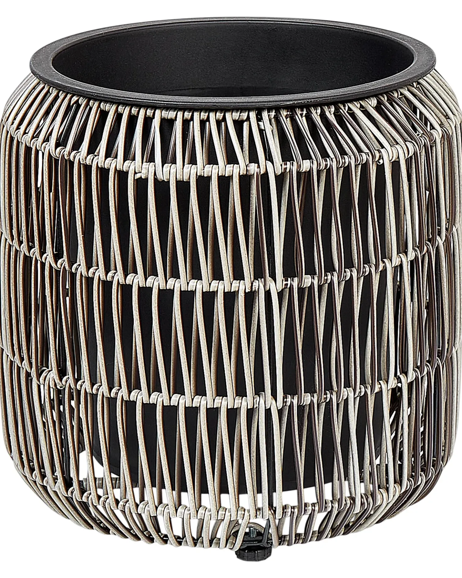 Sæt med 2 plantekrukker BRODIEA 26/45 cm Lysebrun PE-rattan