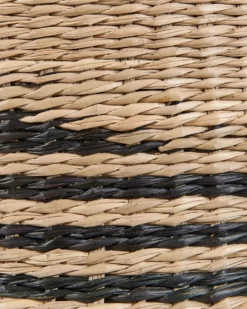 Sæt med 3 plantekrukker RATTAIL Søgræs 32/29/27 cm Sort