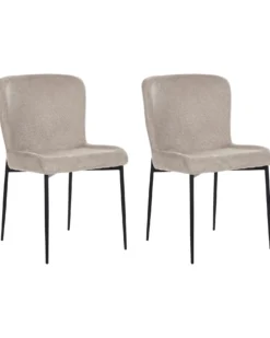 Sæt med 2 spisebordsstole ADA Brungrå