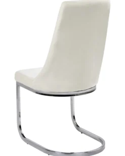 Sæt med 2 spisebordsstole ALTOONA Velour Cremehvid
