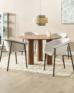 Sæt med 2 spisebordsstole AMES Lys Beige