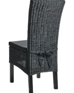 Sæt med 2 spisebordsstole ANDES Rattan Sort