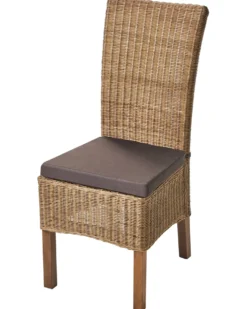 Sæt med 2 spisebordsstole ANDES Rattan Brun