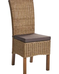 Sæt med 2 spisebordsstole ANDES Rattan Brun