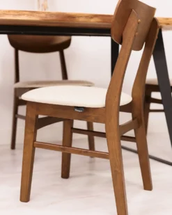 Sæt med 2 spisebordsstole ANOKA Træ Brun/beige