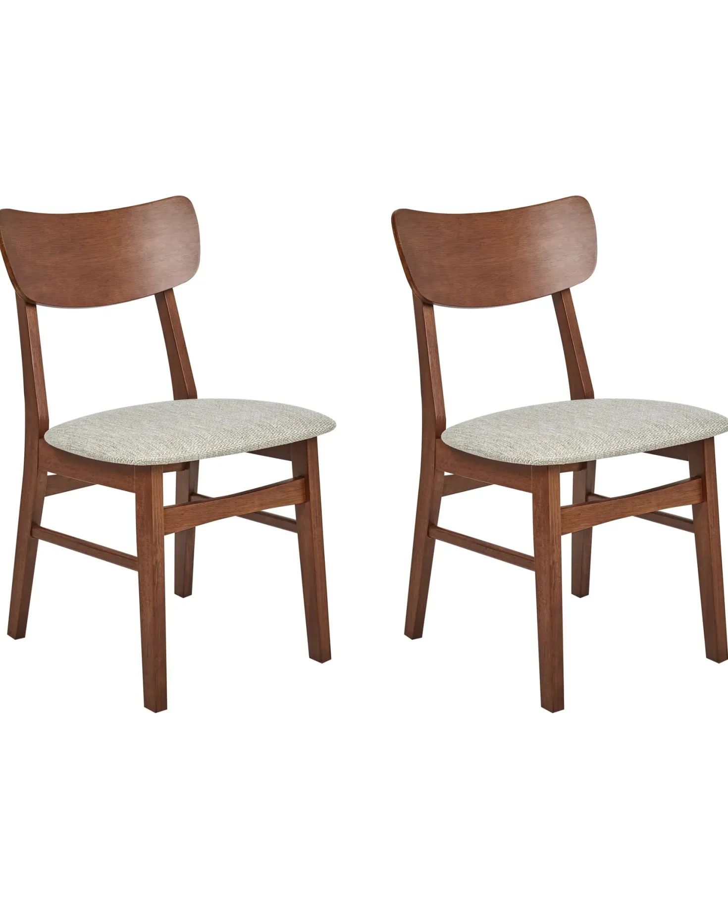 Sæt med 2 spisebordsstole ANOKA Træ Brun/beige