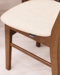 Sæt med 2 spisebordsstole ANOKA Træ Brun/beige