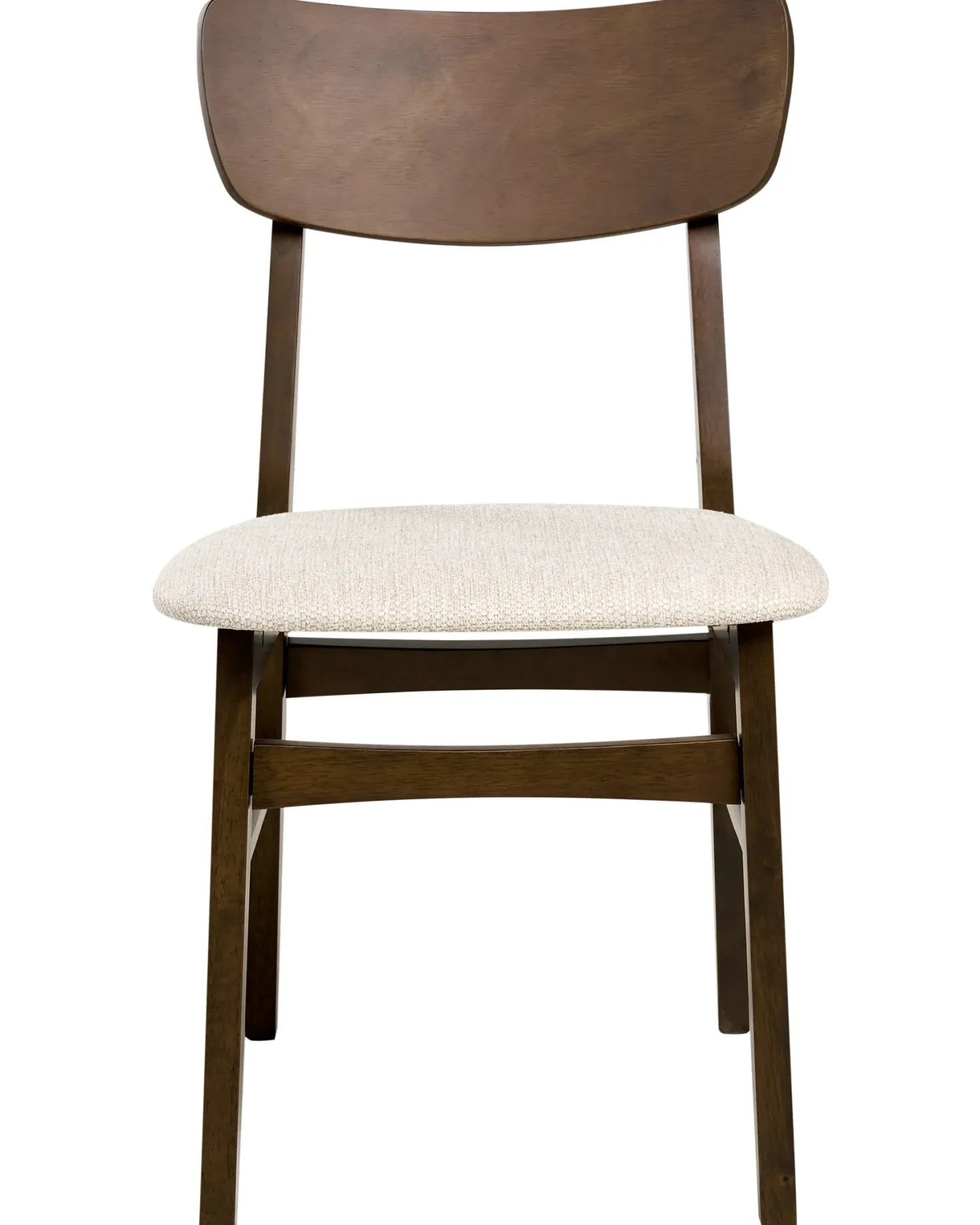 Sæt med 2 spisebordsstole ANOKA Træ Mørkebrun/beige