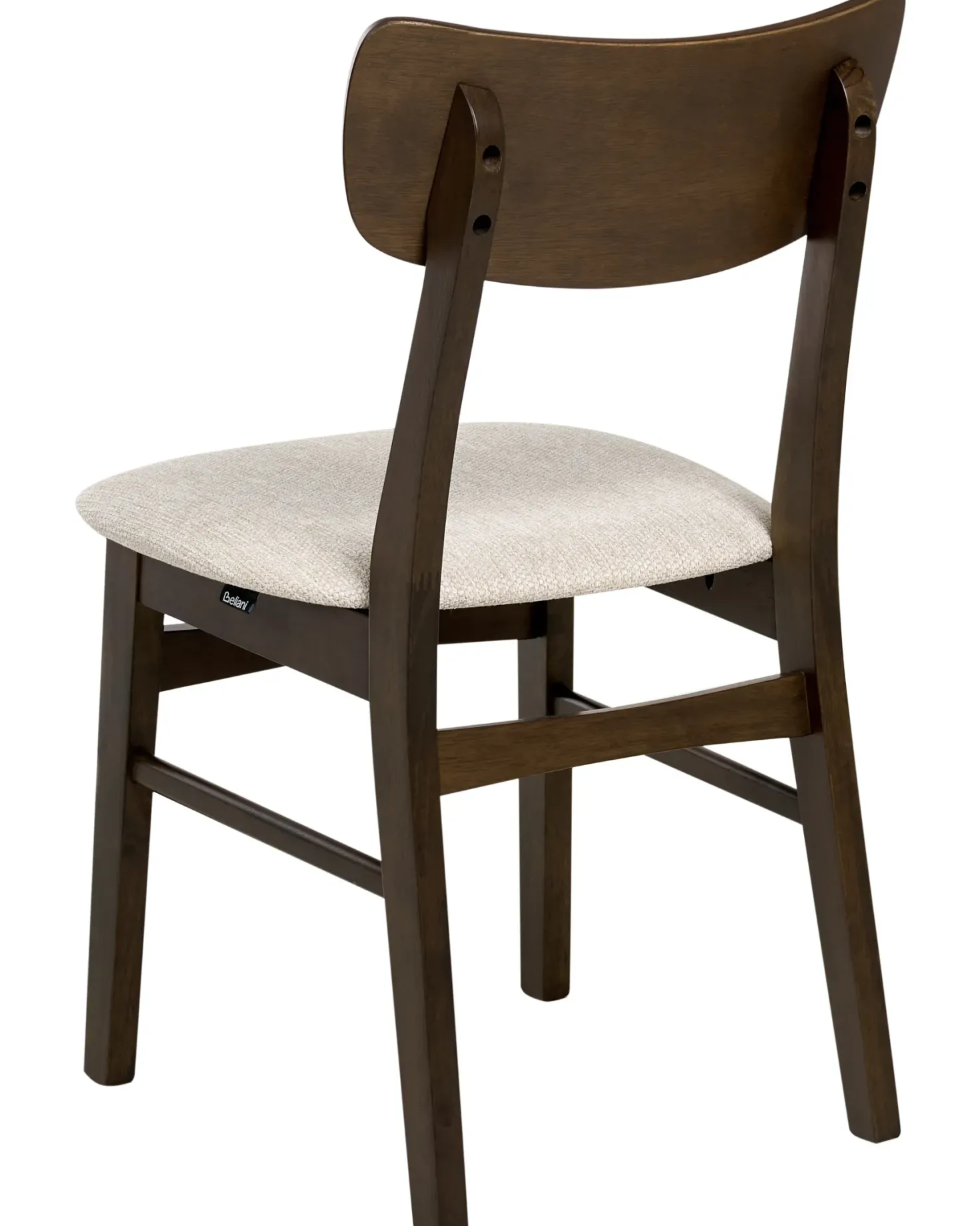 Sæt med 2 spisebordsstole ANOKA Træ Mørkebrun/beige