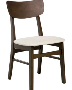 Sæt med 2 spisebordsstole ANOKA Træ Mørkebrun/beige