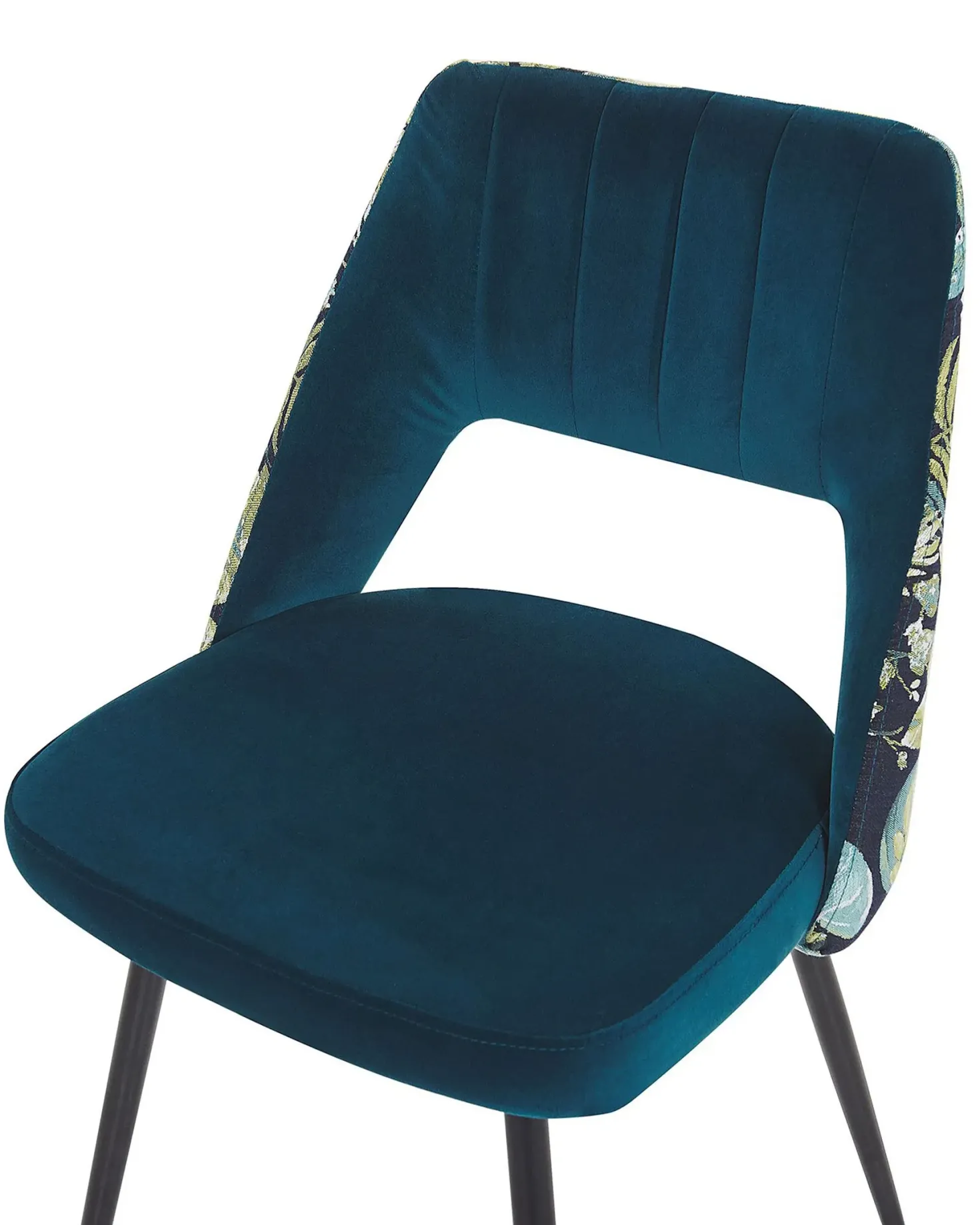 Sæt med 2 spisebordsstole ANSLEY Velour Søblå